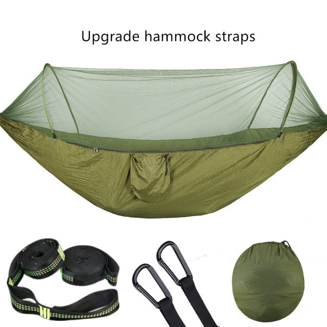 2021 Camping Hammock with Mosquito Net Pop-Up Light Portable Outdoor