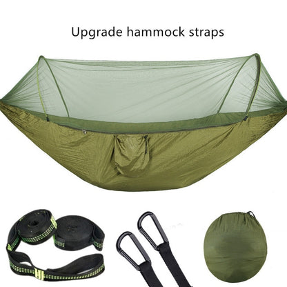 2021 Camping Hammock with Mosquito Net Pop-Up Light Portable Outdoor