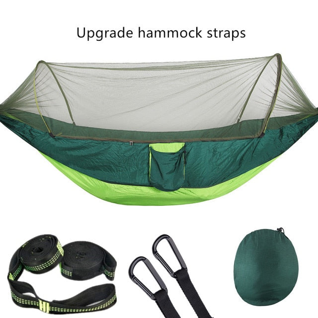 2021 Camping Hammock with Mosquito Net Pop-Up Light Portable Outdoor