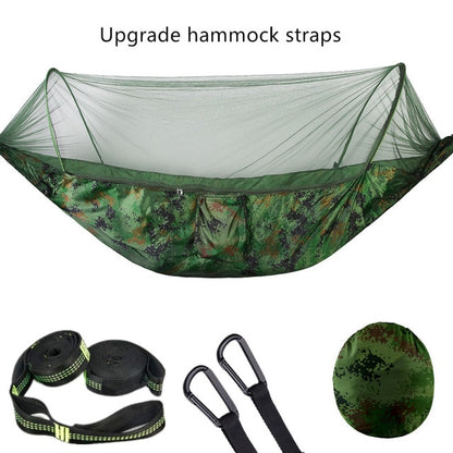 2021 Camping Hammock with Mosquito Net Pop-Up Light Portable Outdoor