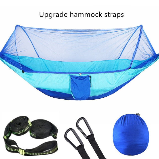 2021 Camping Hammock with Mosquito Net Pop-Up Light Portable Outdoor