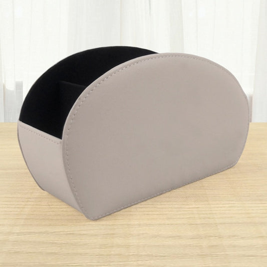 New Arrival 5/3 Grid Pu Leather Desktop Organizer Pen Remote Control Phone And Tv Holder Desk Storage Box Office Home Stationery