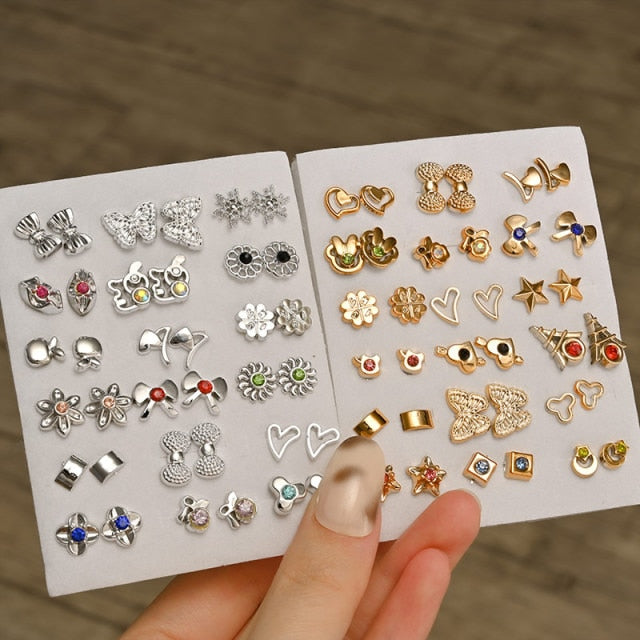Fashion Geometric Hoop Earrings Set for Women Statement Vintage
