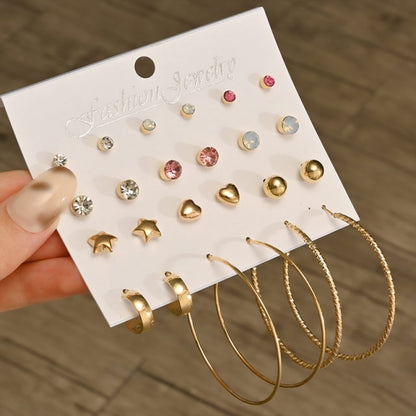 Fashion Geometric Hoop Earrings Set for Women Statement Vintage