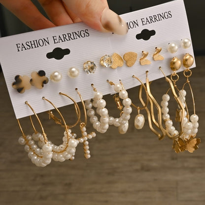 Fashion Geometric Hoop Earrings Set for Women Statement Vintage