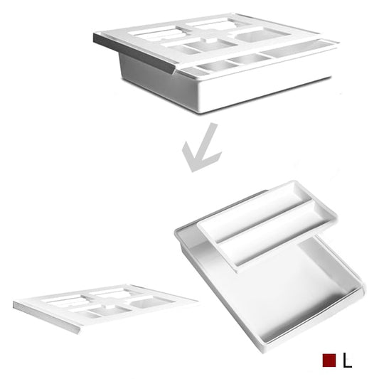 Self-Adhesive Under Desk Drawer Hidden Storage Box Makeup Organizer Self Stick School Stationery Case Pencil Tray Pen Holder - Shopy Max