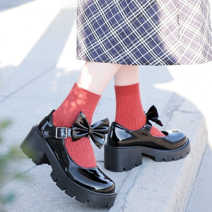 shoes on heels Lolita platform shoes women Japanese Style Mary Jane Shoes
