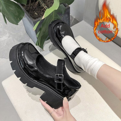 shoes on heels Lolita platform shoes women Japanese Style Mary Jane Shoes