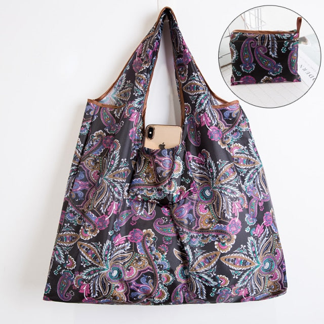 BIG Eco-Friendly Folding Shopping Bag Reusable Portable Shoulder