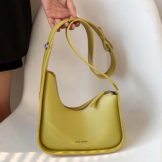 Luxury Crossbody Bags For Women 2021 Leather Lemon Color Shoulder