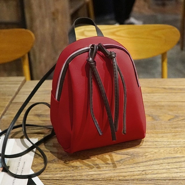 Hot Selling Fashion Women's Backpack PU Leather Rucksack Travel Colorful