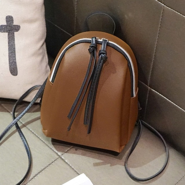 Hot Selling Fashion Women's Backpack PU Leather Rucksack Travel Colorful
