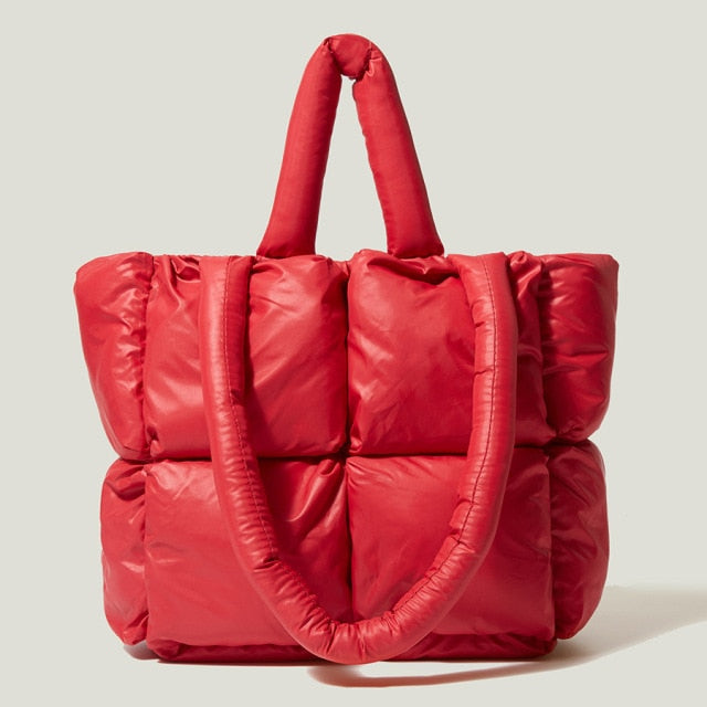 Fashion Large Tote Padded Handbags Designer Quilted Women Shoulder