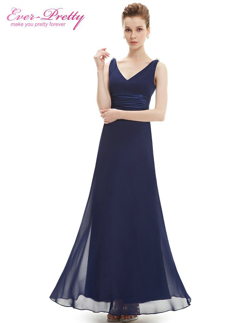 Evening Dress Ever Pretty HE09601 Long Maxi  Sexy Double V-neck Chiffon 2016 Vestidos Women - Shopy Max