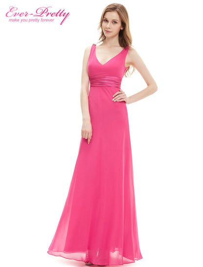 Evening Dress Ever Pretty HE09601 Long Maxi  Sexy Double V-neck Chiffon 2016 Vestidos Women - Shopy Max