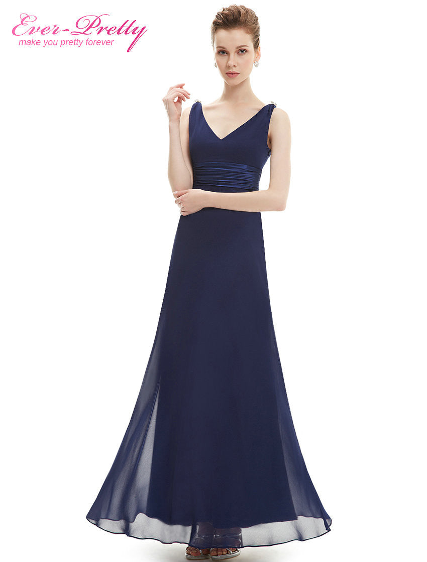 Evening Dress Ever Pretty HE09601 Long Maxi  Sexy Double V-neck Chiffon 2016 Vestidos Women - Shopy Max