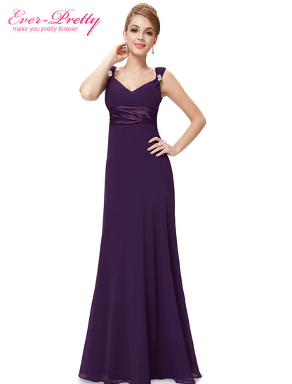 Evening Dress Ever Pretty HE09601 Long Maxi  Sexy Double V-neck Chiffon 2016 Vestidos Women - Shopy Max