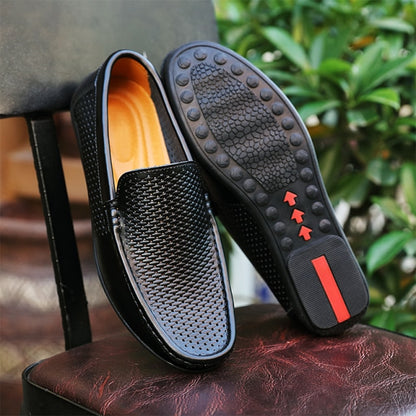 Italian Men Slippers Genuine Leather Loafers Moccasins Outdoor