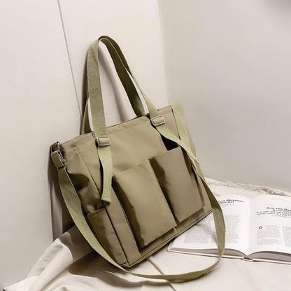 Female Bag Shoppers Simple Fashion Zipper Handbags Shoulder Waterproof