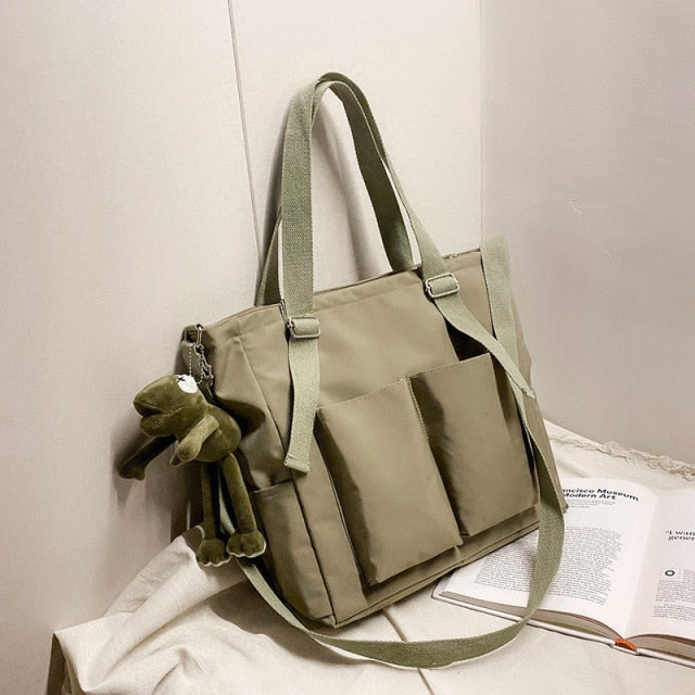 Female Bag Shoppers Simple Fashion Zipper Handbags Shoulder Waterproof