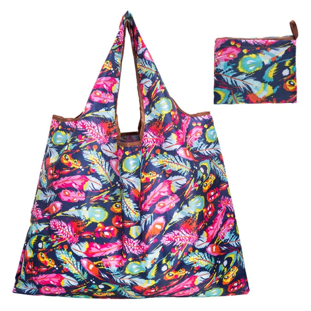 BIG Eco-Friendly Folding Shopping Bag Reusable Portable Shoulder