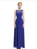 Abendkleider Lang Beaded Sequin Royal Blue Evening Dress 2016 Elegant Dinner