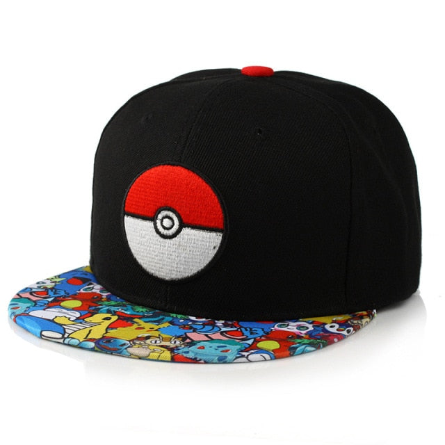 Pokemon Pikachu baseball cap peaked cap cartoon anime character flat brim