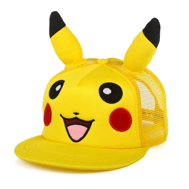 Pokemon Pikachu baseball cap peaked cap cartoon anime character flat brim