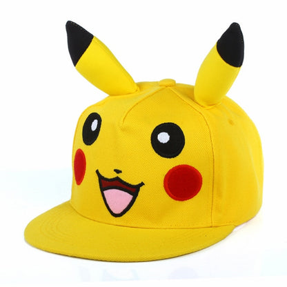 Pokemon Pikachu baseball cap peaked cap cartoon anime character flat brim