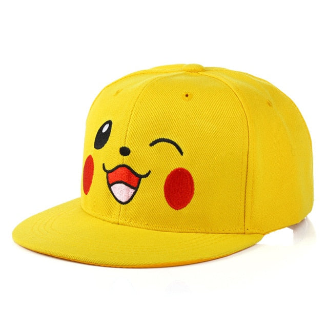 Pokemon Pikachu baseball cap peaked cap cartoon anime character flat brim