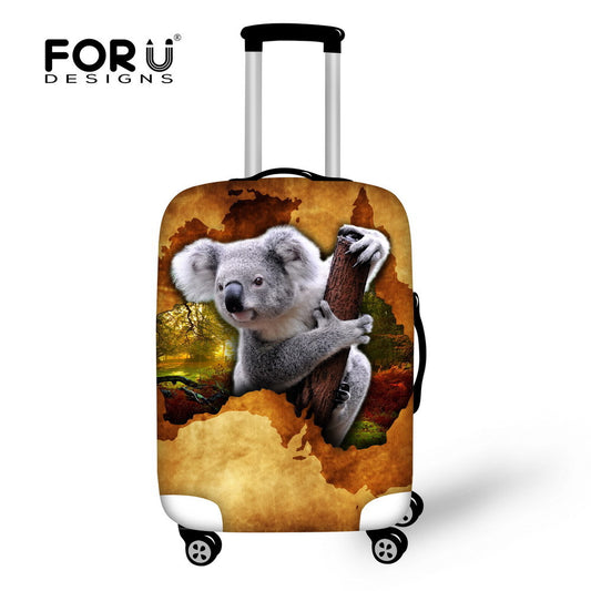 Cute Koala Print Luggage Protective Cover Animal Luggage Case Cover For 18-30 inch Suitcases Kangaroo Waterproof Luggage Covers