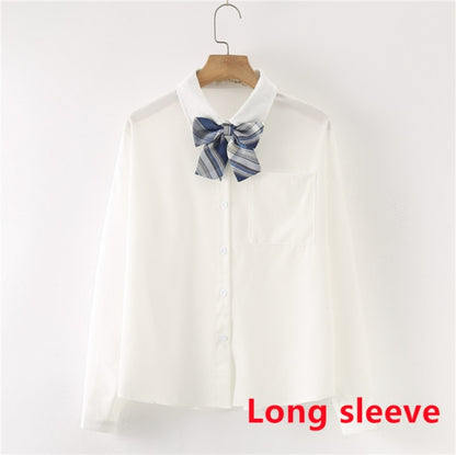 Women Summer Blouses Shirt Short Sleeve Solid White Tops With Tie