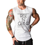 Gym Hooded Tank Top Mens Bodybuilding Stringer Hoodies Sports Sleeveless T-shirt Fitness