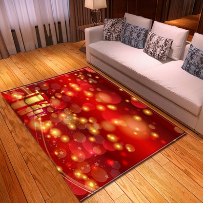 Flannel New Year Big Rug Santa Claus Christmas 3D Printing Carpet Merry Christmas
