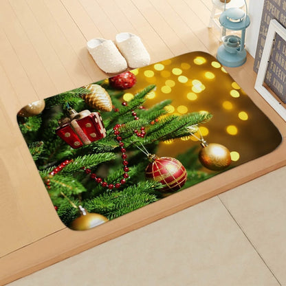 Merry Christmas Decor Floor Mat 40x60cm Santa Claus Elk Stocking Doormat Xmas