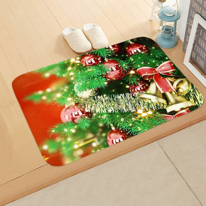 Merry Christmas Decor Floor Mat 40x60cm Santa Claus Elk Stocking Doormat Xmas