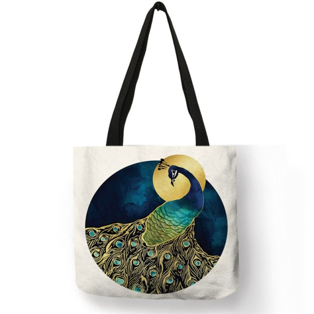 Japanese Ukiyoe Design Causal Women Handbag Crane Designer