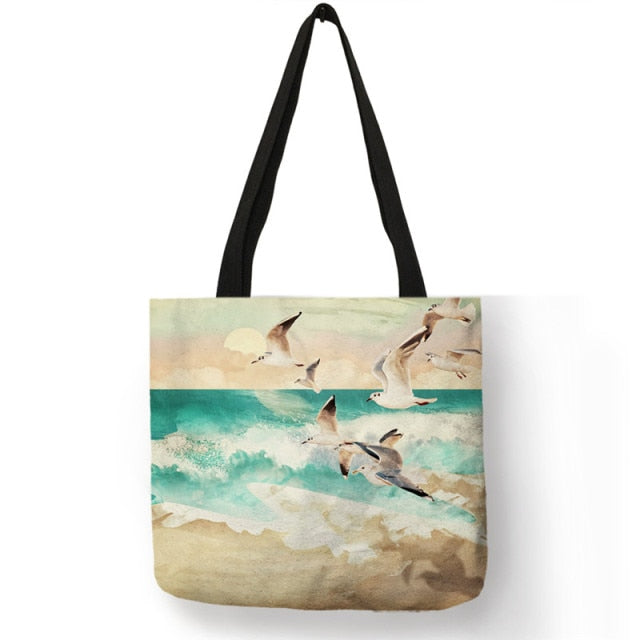 Japanese Ukiyoe Design Causal Women Handbag Crane Designer