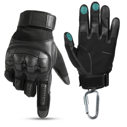Touch Screen Tactical Gloves PU Leather Army Military Combat Airsoft