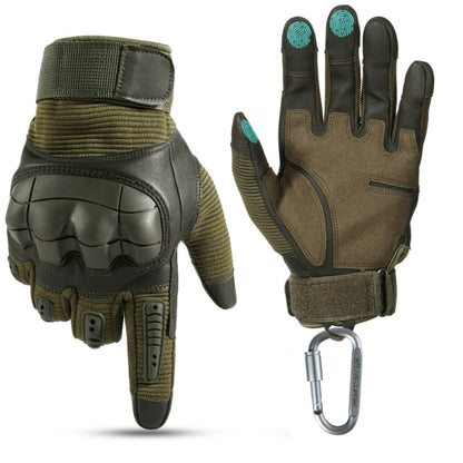 Touch Screen Tactical Gloves PU Leather Army Military Combat Airsoft