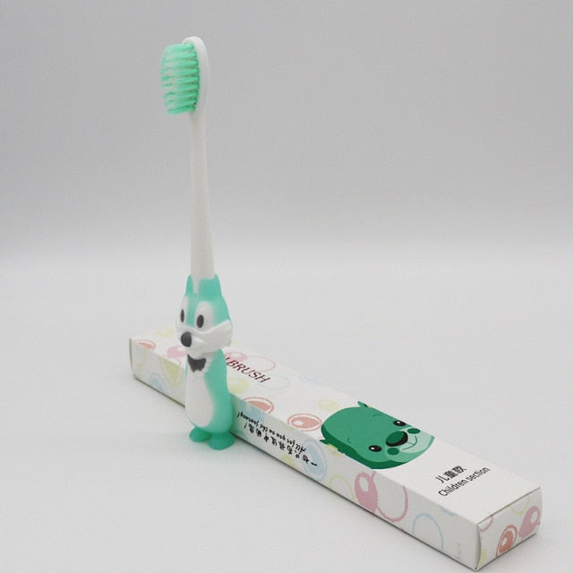 Kids Toothbrush Infant Toothbrush with Handle Silicone Oral Care Cleaning Brush for Toddlers Ages 2-12