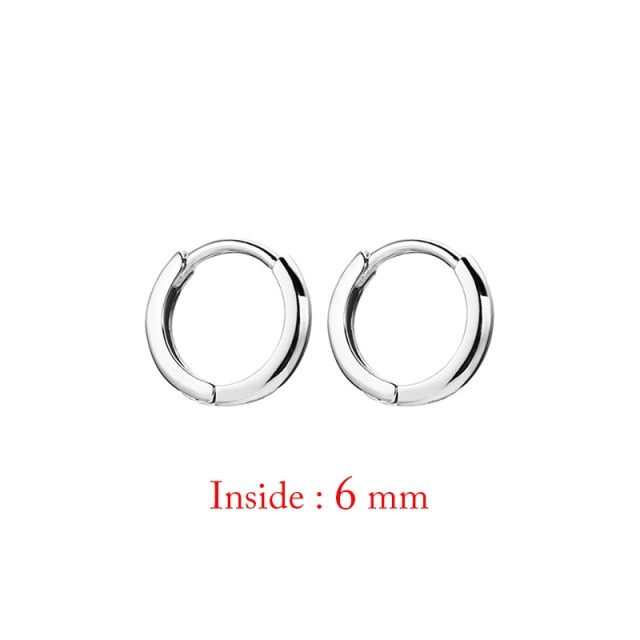 Minimal Glossy Hoop Earrings Gold Color Tiny Cartilage Earrings Piercing