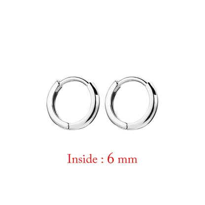 Minimal Glossy Hoop Earrings Gold Color Tiny Cartilage Earrings Piercing