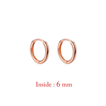 Minimal Glossy Hoop Earrings Gold Color Tiny Cartilage Earrings Piercing