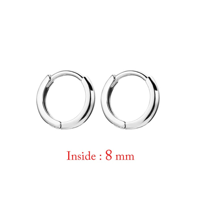 Minimal Glossy Hoop Earrings Gold Color Tiny Cartilage Earrings Piercing