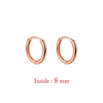 Minimal Glossy Hoop Earrings Gold Color Tiny Cartilage Earrings Piercing