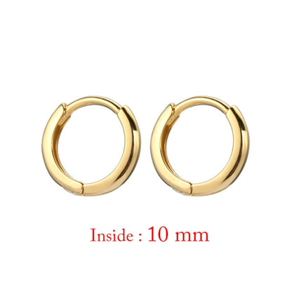 Minimal Glossy Hoop Earrings Gold Color Tiny Cartilage Earrings Piercing