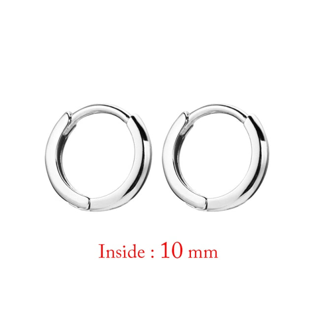 Minimal Glossy Hoop Earrings Gold Color Tiny Cartilage Earrings Piercing