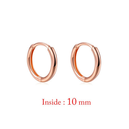Minimal Glossy Hoop Earrings Gold Color Tiny Cartilage Earrings Piercing