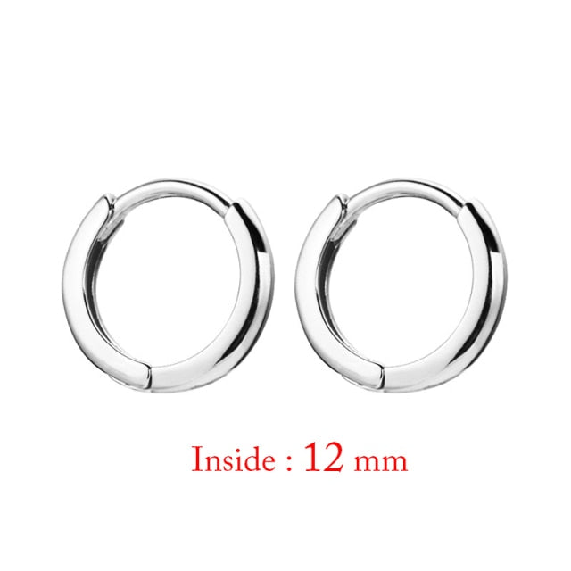 Minimal Glossy Hoop Earrings Gold Color Tiny Cartilage Earrings Piercing